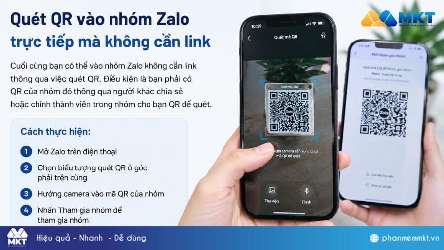 4 Cách vào nhóm Zalo không cần link chưa chắc bạn đã biết 5 Quét QR vào nhóm Zalo trực tiếp mà không cần link