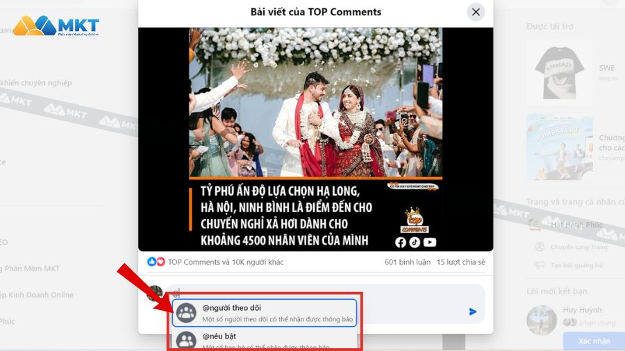 Cách tag mọi người vào bài viết bất kỳ trên Facebook