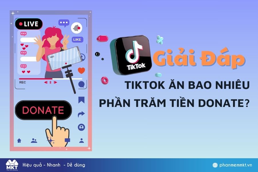 TikTok ăn bao nhiêu phần trăm tiền donate