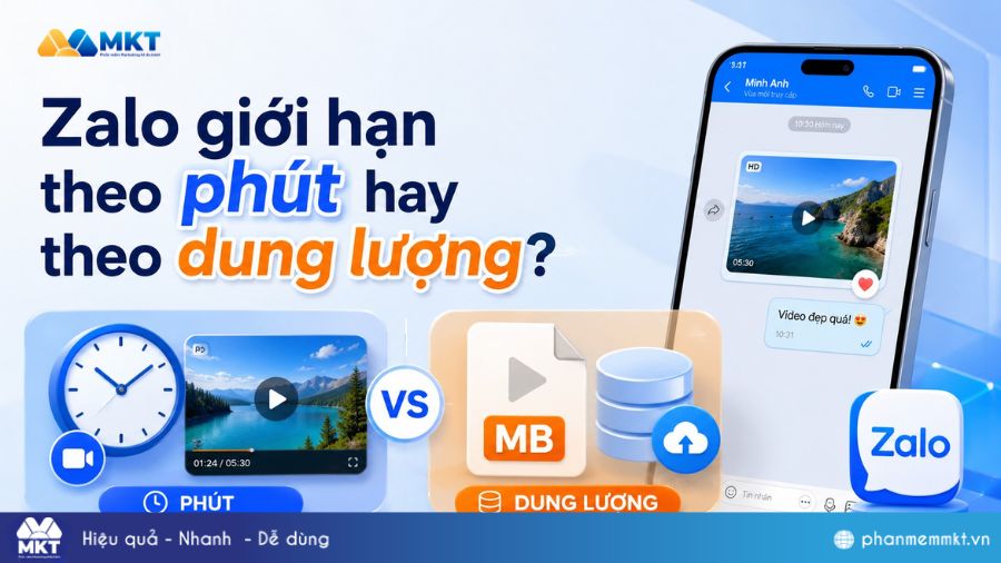 Zalo gửi được video bao nhiêu phút, bao nhiêu MB? 2 Zalo giới hạn theo phút hay theo dung lượng?