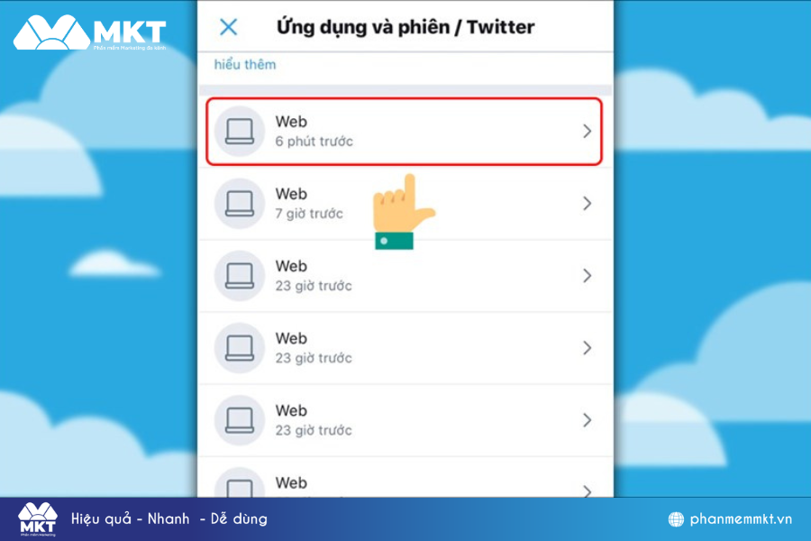 Bước 3 cách đăng xuất twitter trên thiết bị khác 