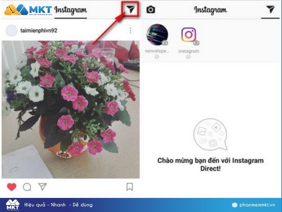 Cách sử dụng Instagram để nhắn tin