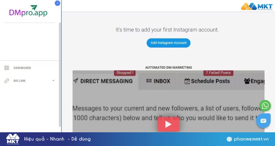 Phần mềm khôi phục tin nhắn Instagram - DMpro
