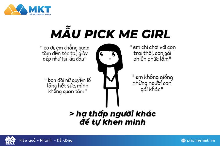 Dấu hiệu nhận biết "pick me girl" trên Facebook, TikTok