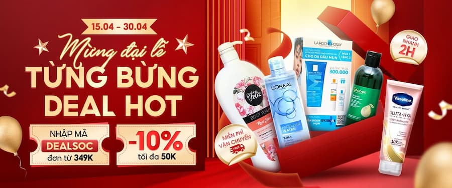 Tổng hợp 99+ mẫu banner khuyến mãi 30/4 thu hút và ấn tượng nhất 8 Banner khuyến mãi 30/4 hay cho sản phẩm làm đẹp