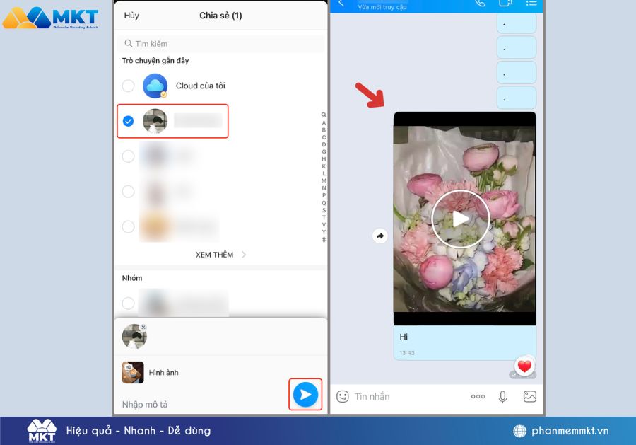 Cách chuyển video từ Messenger sang Zalo