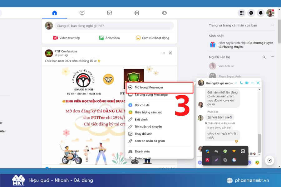 Cách lấy link nhóm messenger trên máy tính