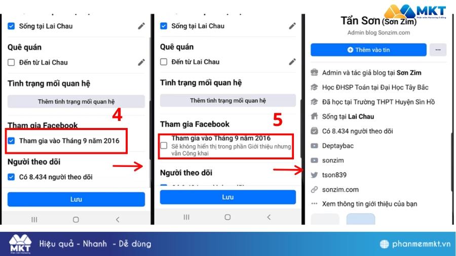 Tắt hiển thị ngày tham gia Facebook Cách xem ngày tham gia Facebook