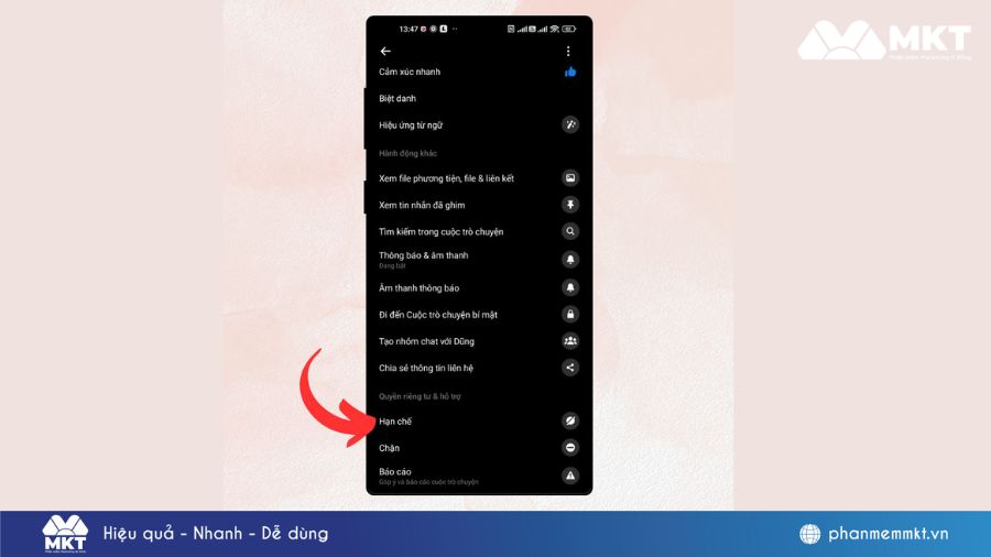 Hạn chế tin nhắn