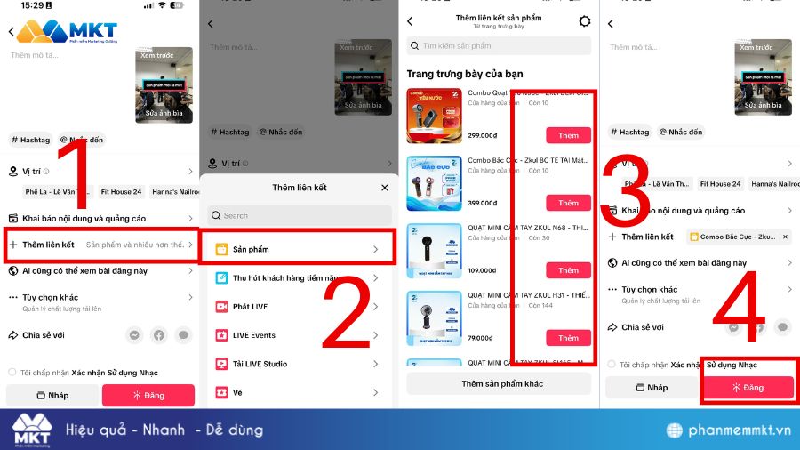 Cách gắn giỏ hàng trên TikTok Shop