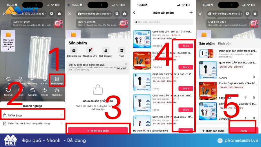 Cách gắn giỏ hàng trên TikTok khi livestream