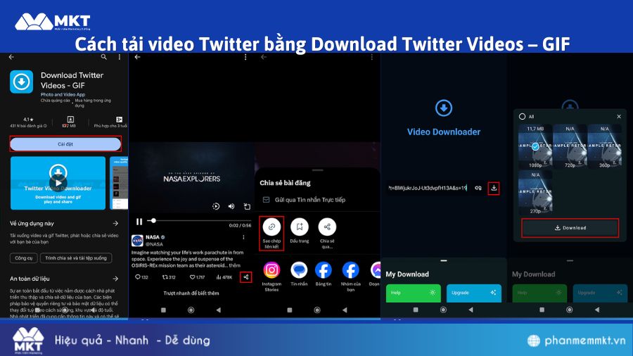 Cách tải video Twitter bằng Download Twitter Videos - GIF