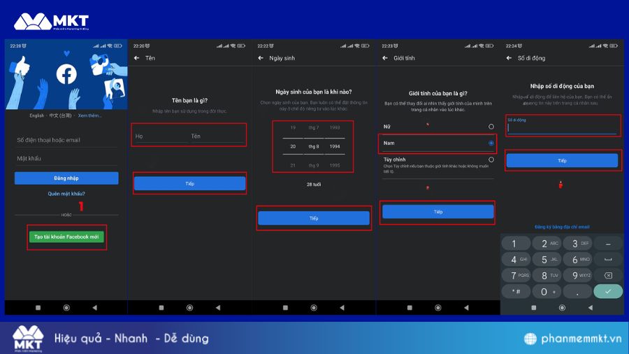Hướng dẫn tạo tài khoản Facebook mới trên điện thoại