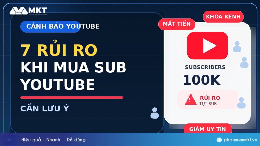 Có nên mua sub YouTube? 7 Bí quyết tăng sub YouTube ít ai biết 3 7 rủi ro khi mua sub YouTube cần lưu ý