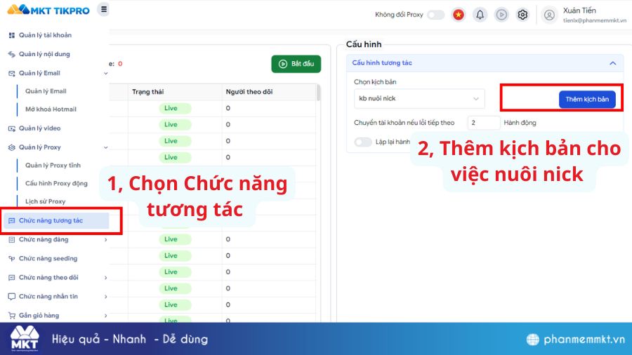 Cách nuôi nick TikTok hàng loạt tự động chỉ trên 1 thiết bị 8 Cài đặt tương tác TikTok