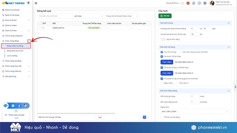 Tool đăng video Tiktok