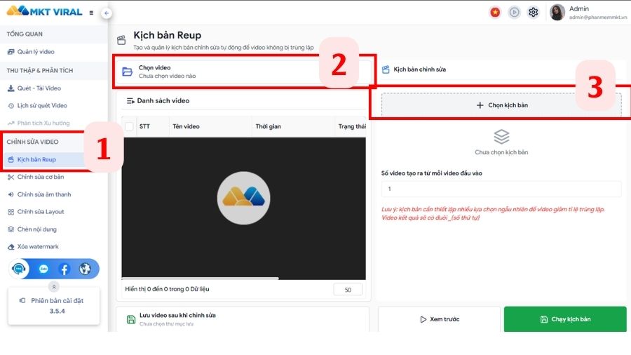 MKT Viral - Tool reup YouTube hàng loạt, không dính bản quyền 6 Chỉnh sửa và tối ưu video hàng loạt