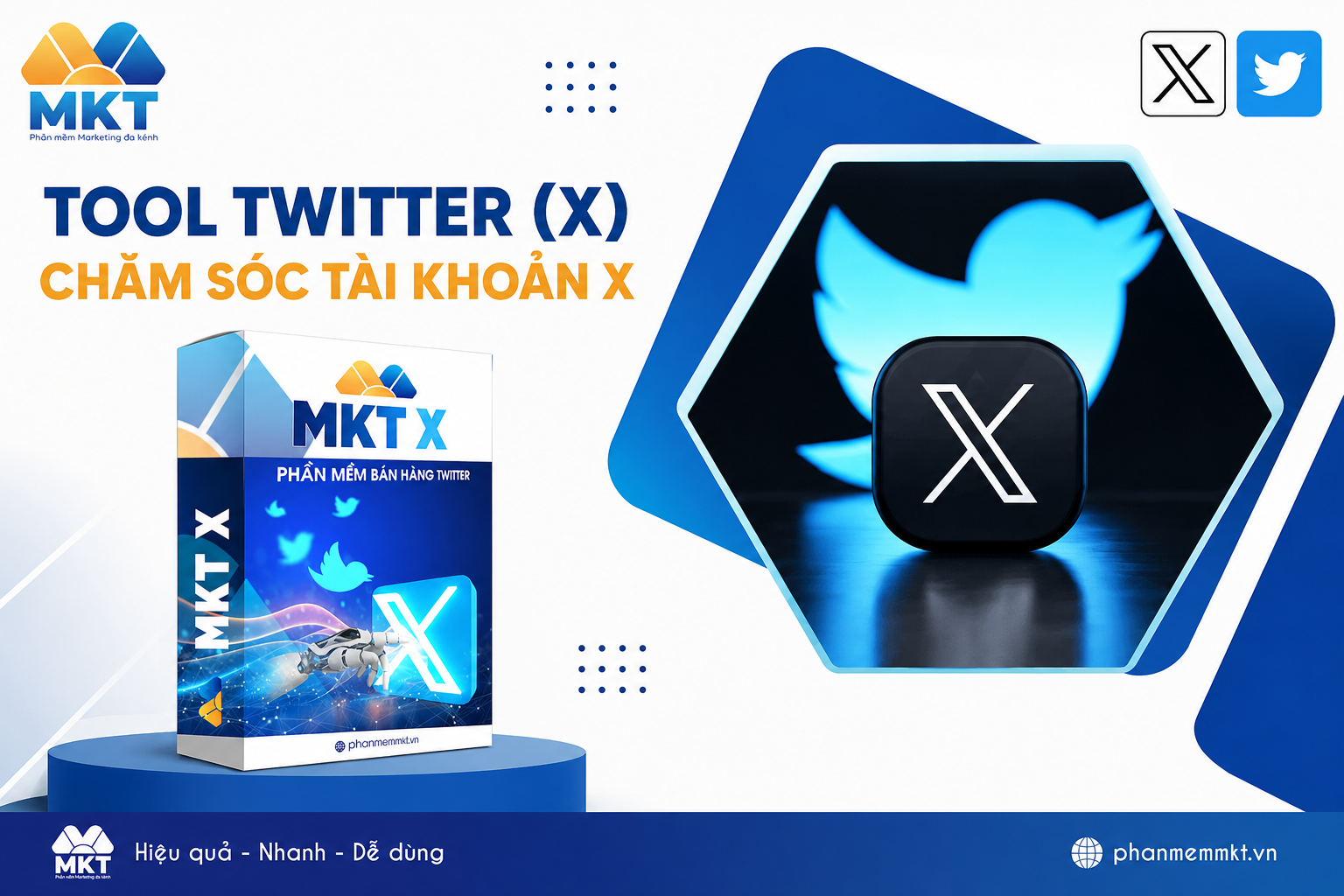 Review tool Twitter (X) chăm sóc tài khoản số lượng lớn tự động – MKT X 1 Tool Twitter
