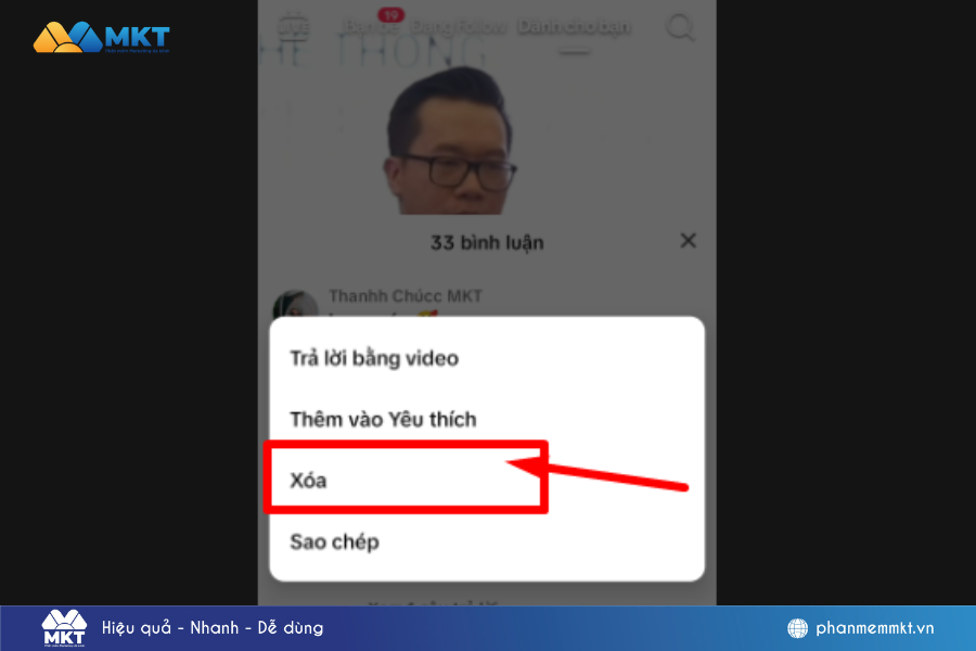 Xóa bình luận trên tiktok người khác có biết không