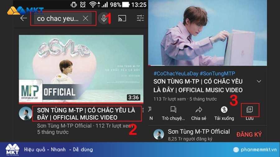 Tìm kiếm video YouTube bạn muốn cày view Cách cày view YouTube