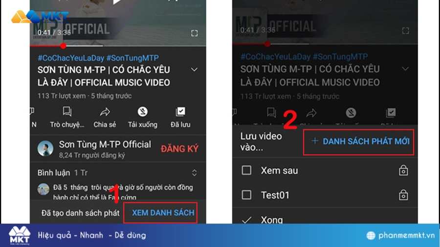 Tạo Danh sách phát mới Cách cày view YouTube