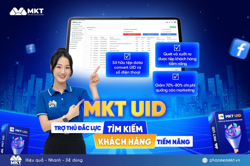 Phần mềm quét UID Facebook - MKT Data