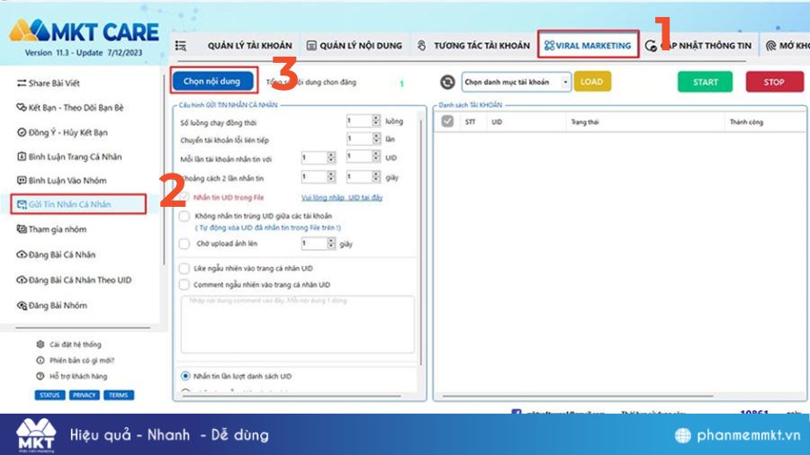 Tạo kịch bản spam tin nhắn Facebook