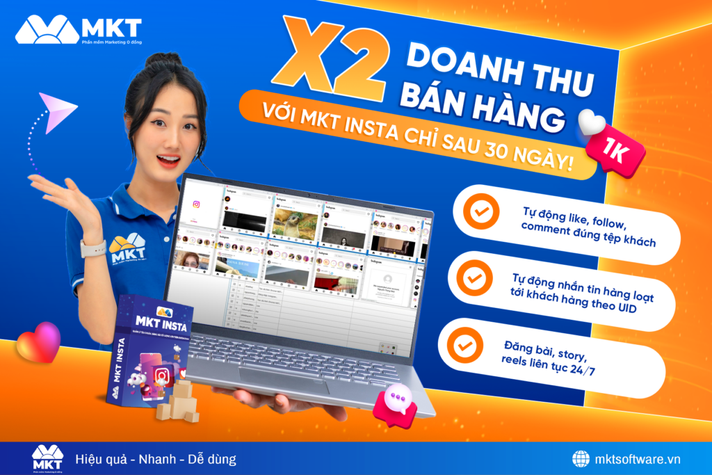 MKT Insta - Phần mềm tăng follow Instagram tự động, hiệu quả