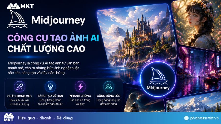 Top 7+ công cụ AI tạo hình ảnh theo yêu cầu tốt nhất 2 Midjourney – Công cụ tạo ảnh AI chất lượng cao