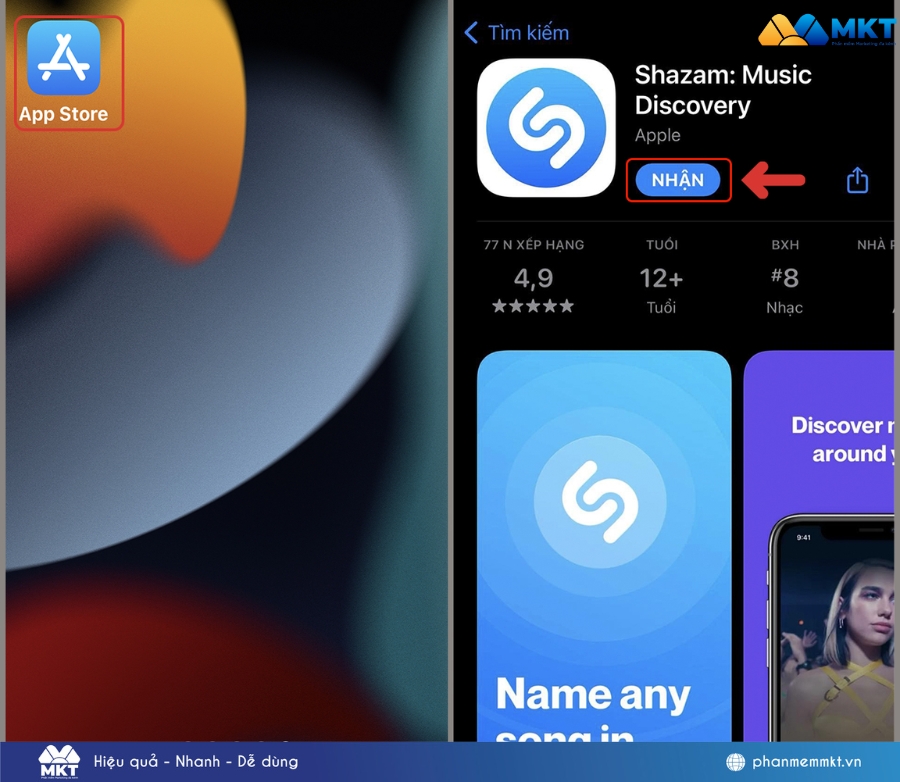 Sử dụng Shazam để tìm kiếm nhạc