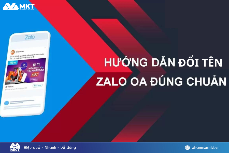 Hướng dẫn cách đổi tên Zalo OA đơn giản