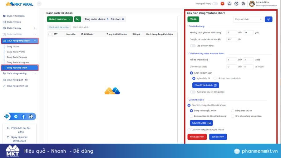 Đăng video lên YouTube hàng loạt 