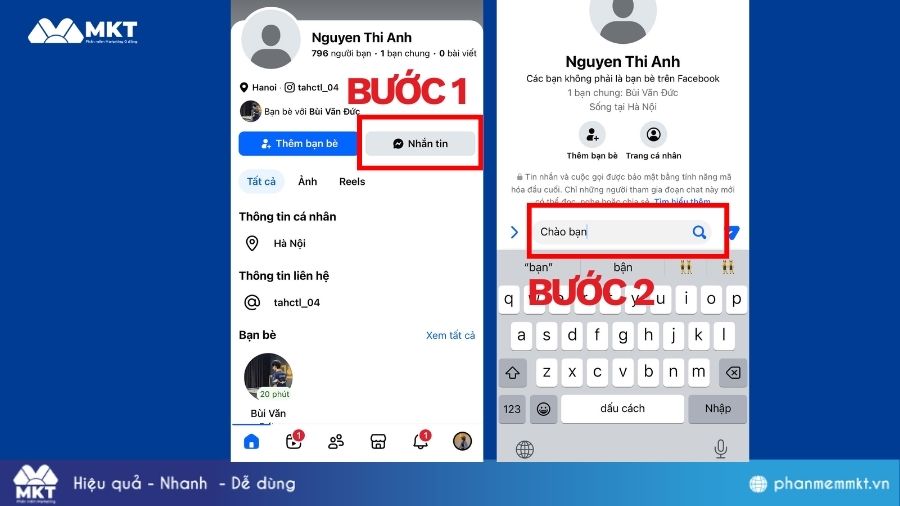 Gửi tin nhắn cho người lạ trên Facebook bằng điện thoại Cách gửi tin nhắn cho người lạ trên Facebook bằng điện thoại