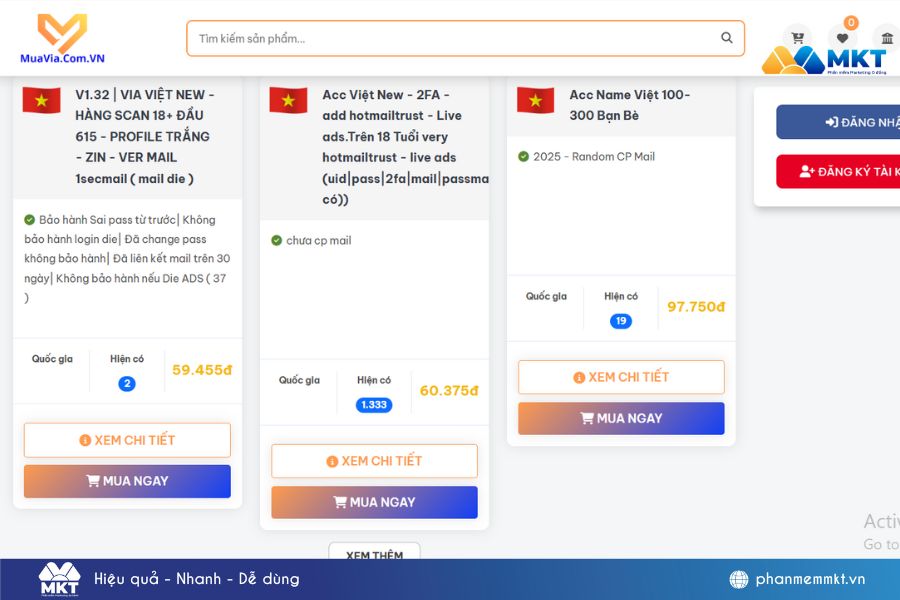 mua nick facebook chạy quảng cáo