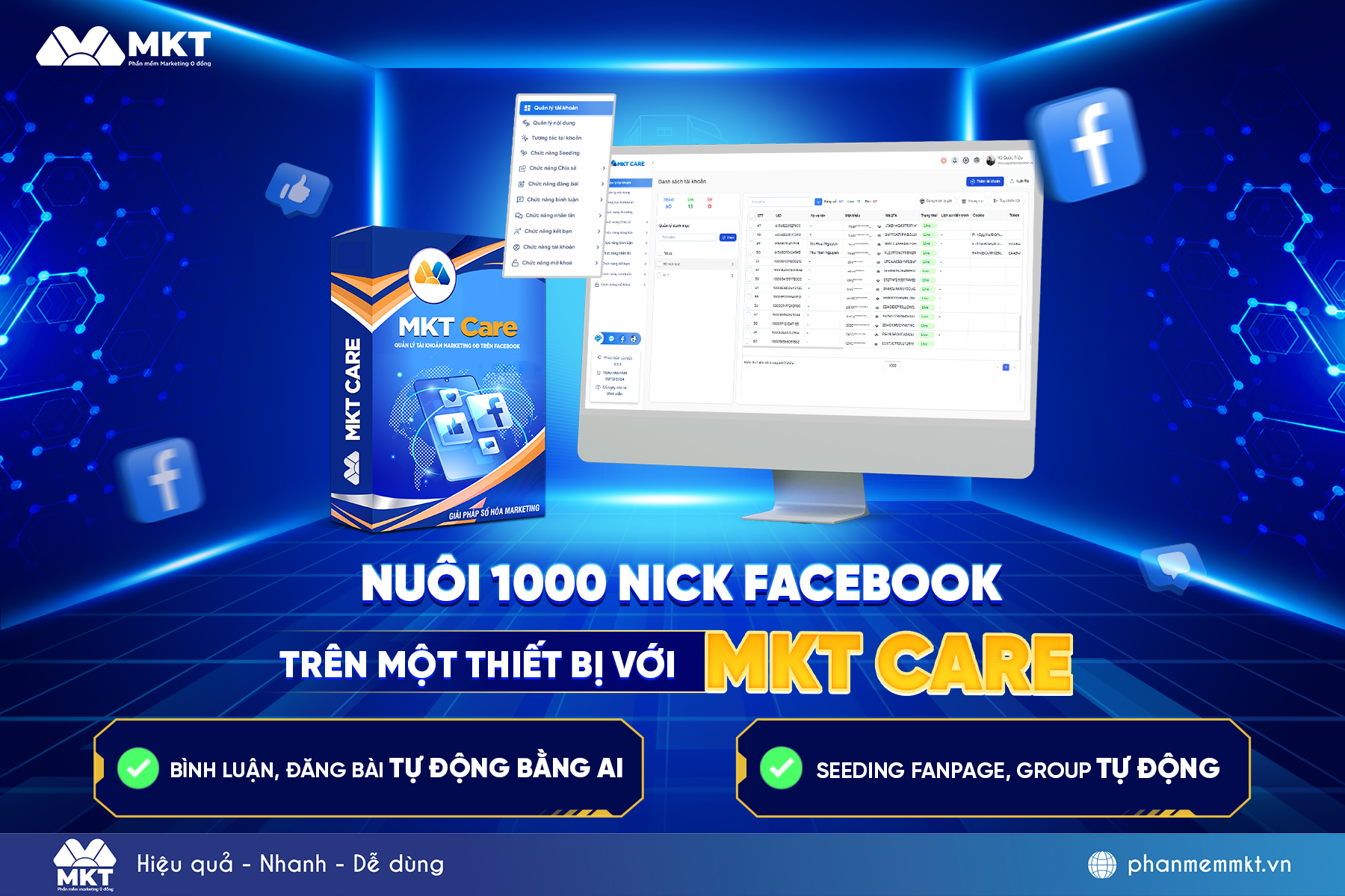 Phần mềm nuôi và chăm sóc nick Có nên mua nick facebook không?