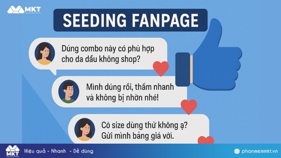 seeding tự nhiên Cách 1: Seeding theo dạng hội thoại tự nhiên
