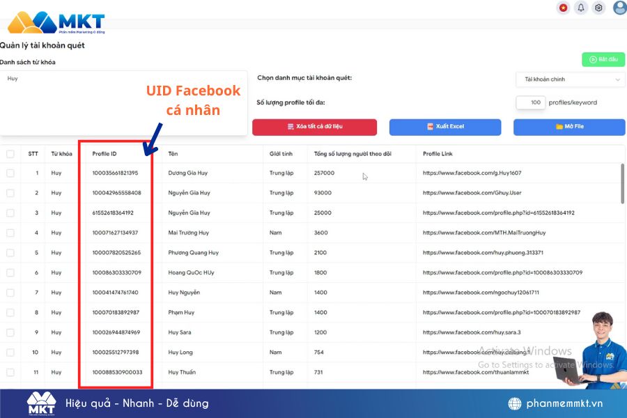 uid facebook la gi