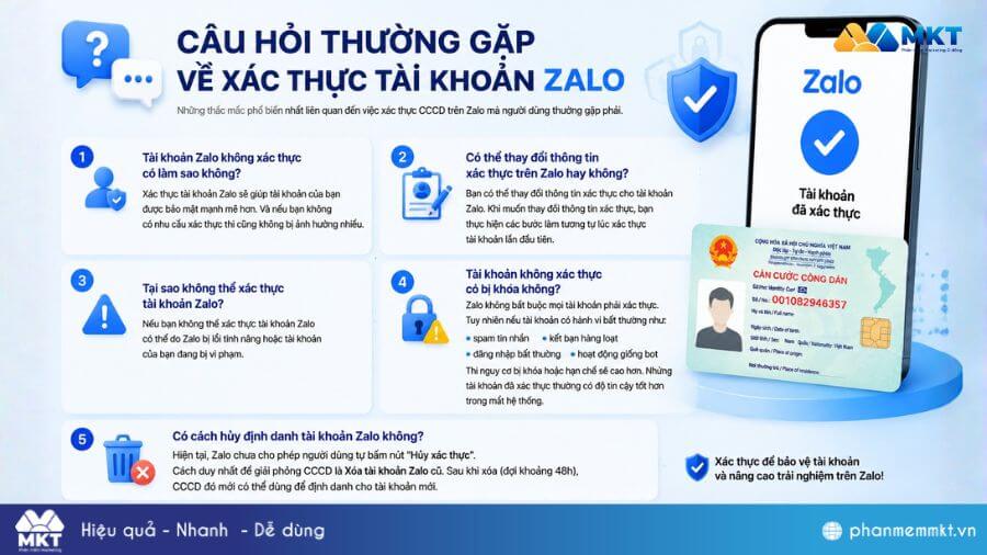 Cách xác thực tài khoản Zalo để tăng bảo mật 5 Câu hỏi thường gặp về xác thực tài khoản Zalo
