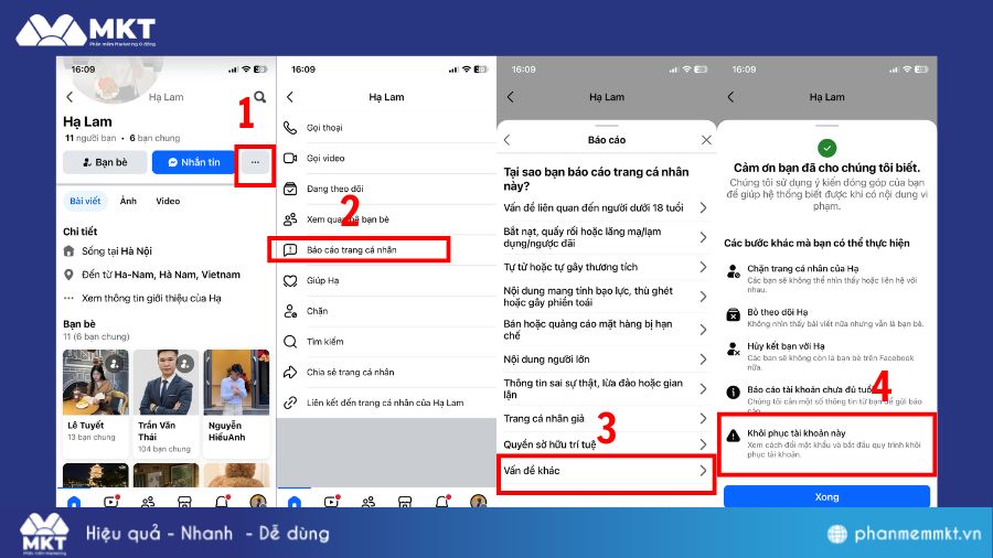Cách lấy lại Facebook cũ trên điện thoại bằng giấy tờ tùy thân