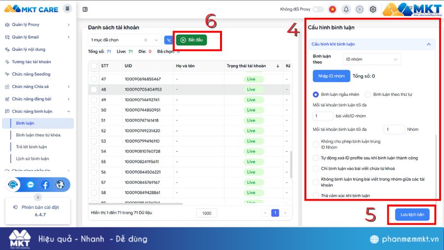 Hướng dẫn các bước thiết lập bình luận tự động