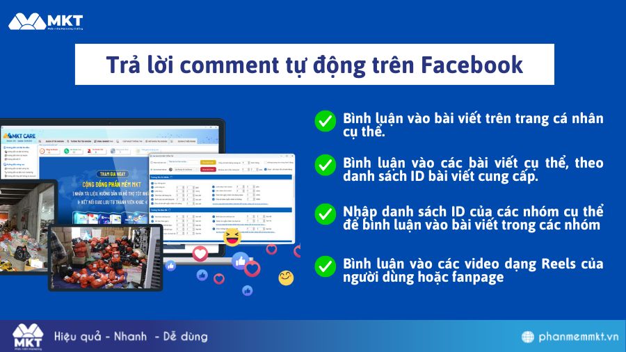 comment tự động trên Facebook