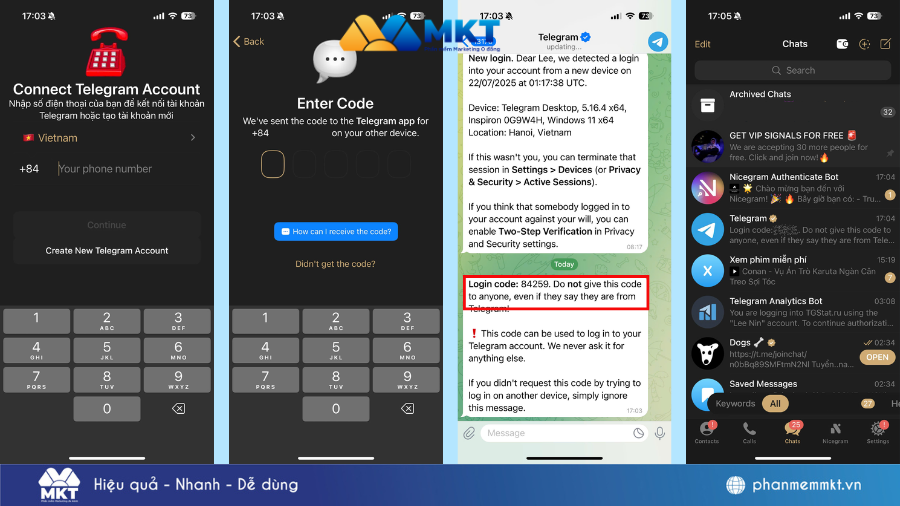 Cách mở chặn hiển thị nhóm chat Telegram trên iphone