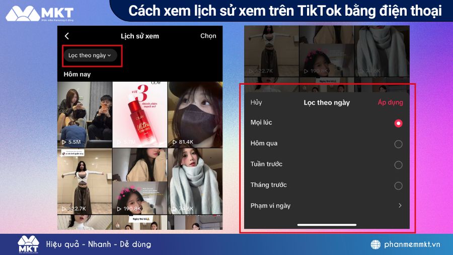 Cách xem lịch sử xem trên TikTok