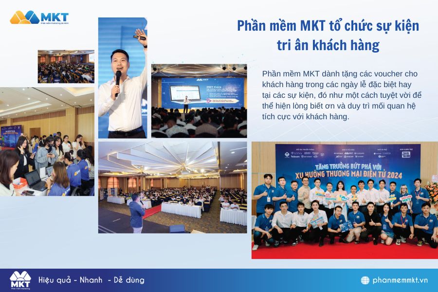 Phần mềm MKT tổ chức các sự kiện tri ân khách hàng