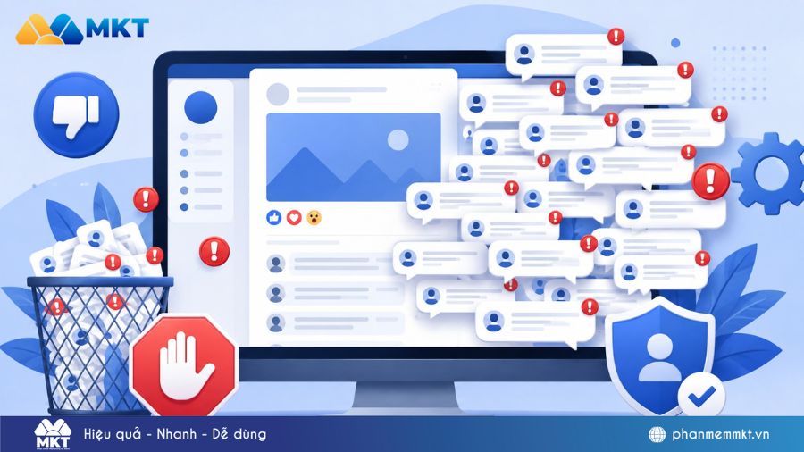 5 cách hạn chế spam comment Facebook bị chặn khi marketing 1 Spam comment Facebook là việc đăng nhiều bình luận trong thời gian ngắn, lặp lại cùng một nội dung