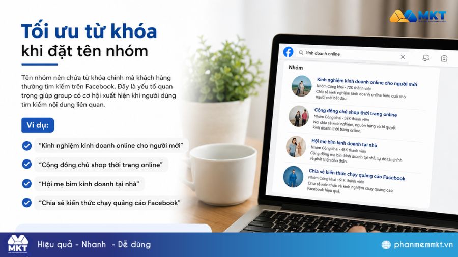 10+ Cách tăng thành viên Group Facebook miễn phí, nhanh chóng nhất 4 Cách tăng thành viên Group Facebook miễn phí: Tối ưu từ khóa khi đặt tên nhóm