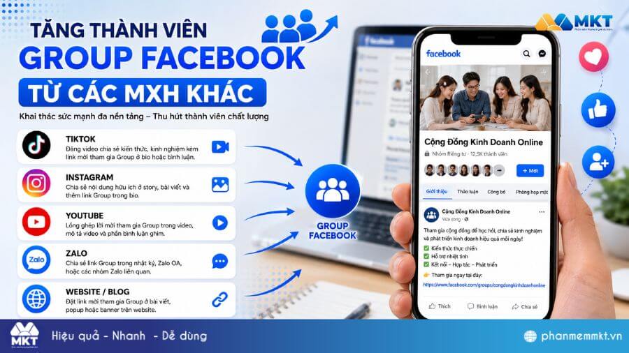 10+ Cách tăng thành viên Group Facebook miễn phí, nhanh chóng nhất 10 Tăng thành viên Group Facebook từ các MXH khác