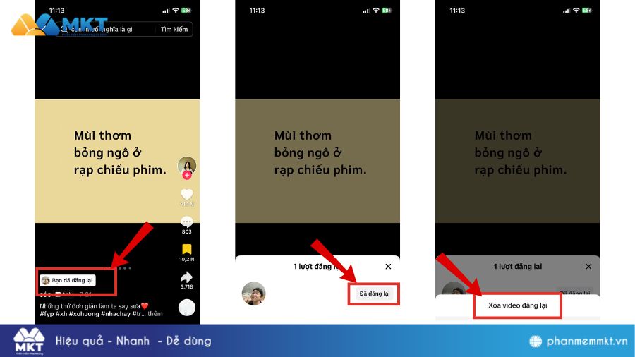 Cách xóa video đăng lại trên TikTok