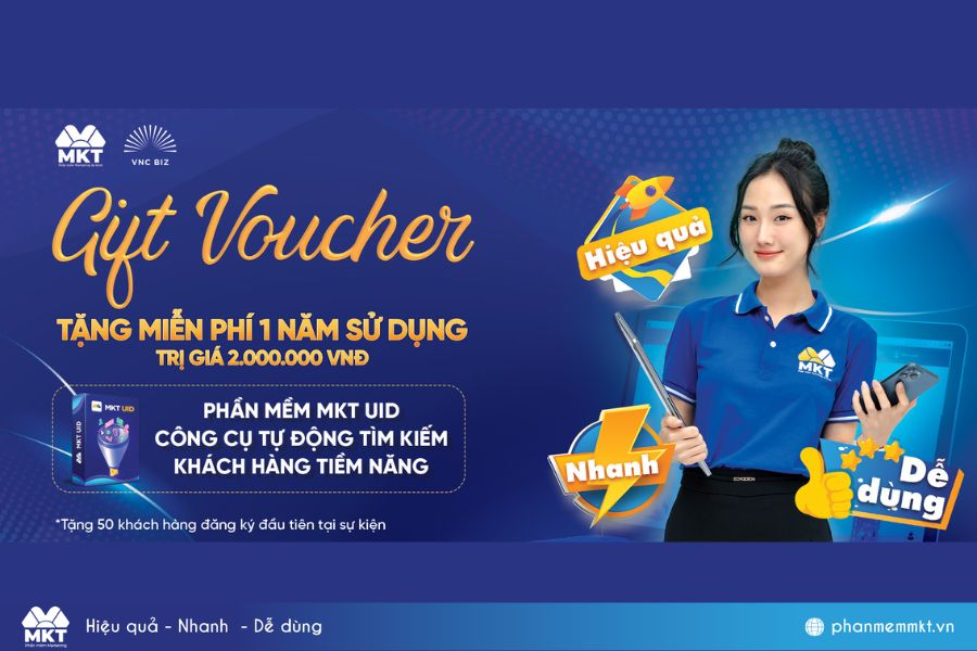 Phần mềm MKT tặng miễn phí phần mềm MKT UID cho toàn bộ doanh nghiệp tham gia sự kiện