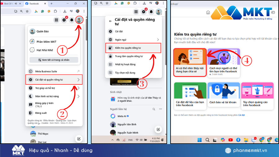 Cách bật chế độ công khai bạn bè  trên Facebook 